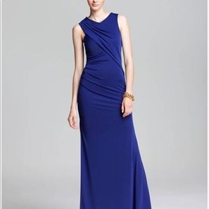 BCBG Blue Draped Dress
